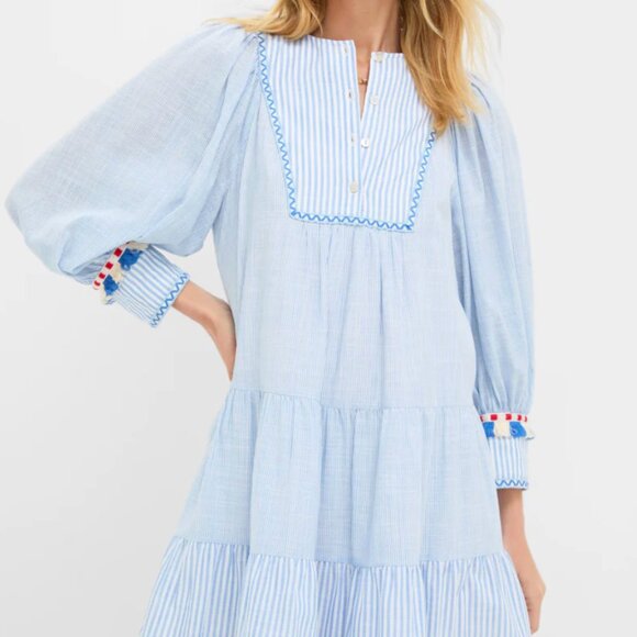 Tuckernuck Chambray Stripe Fringe Jen Dress (COMING SOON!) - Picture 3 of 7